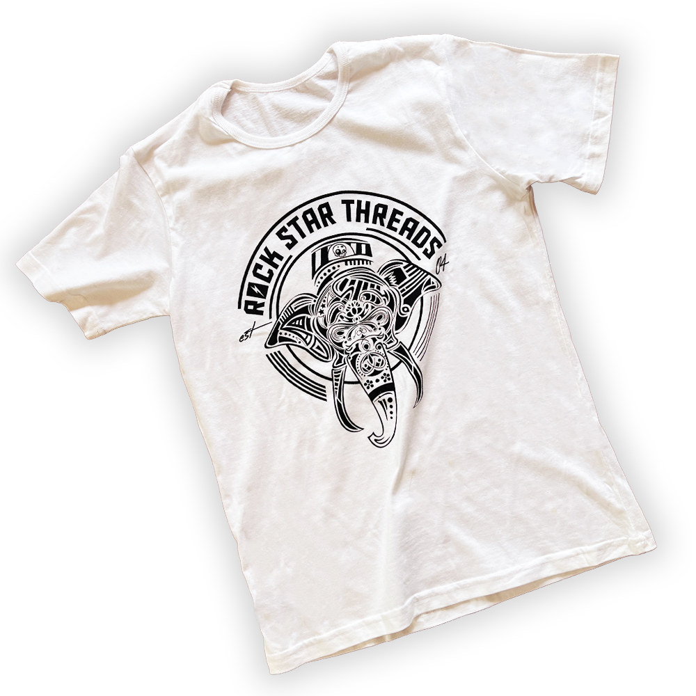 Elephant – white crew neck