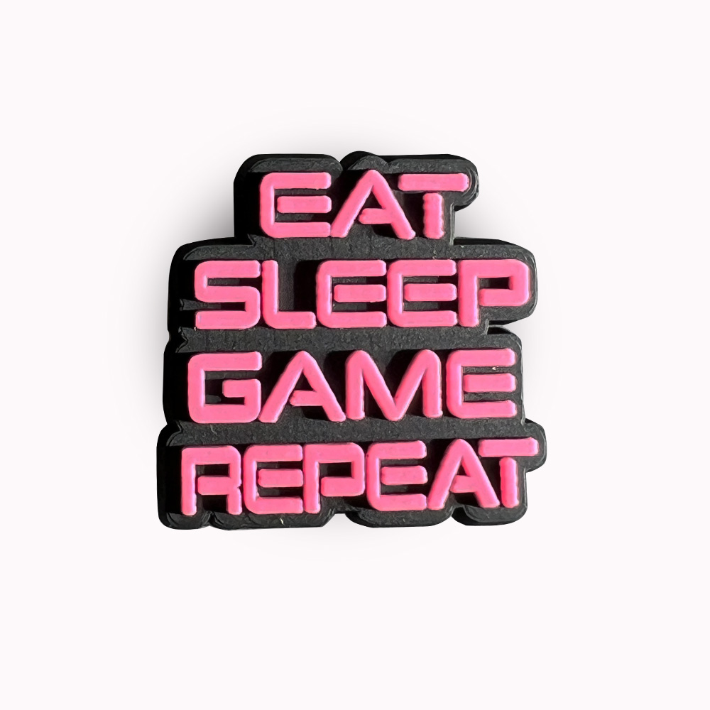 Eat, Sleep, Game, Repeat – Crocs Charm
