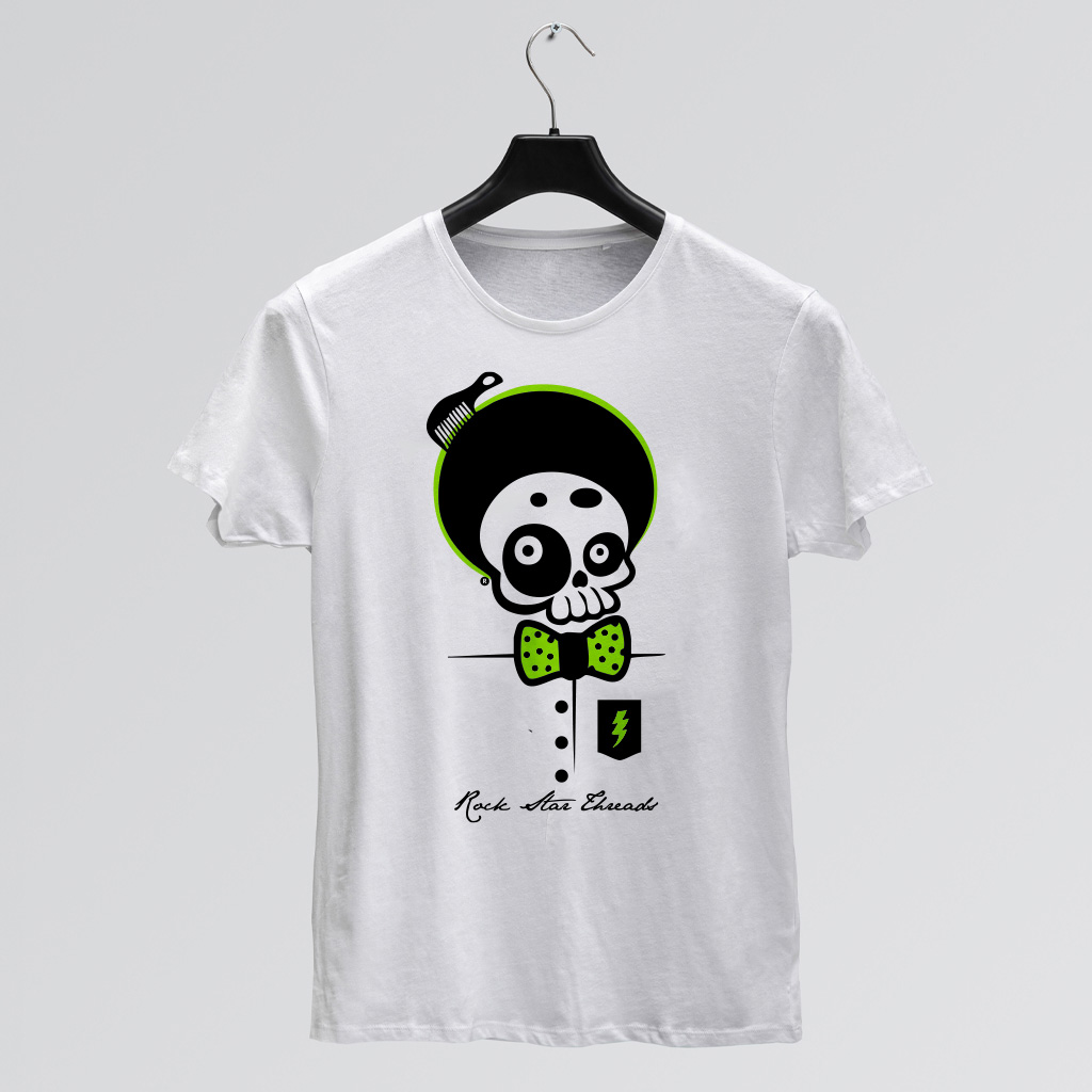 Afro Mack White – guys tee