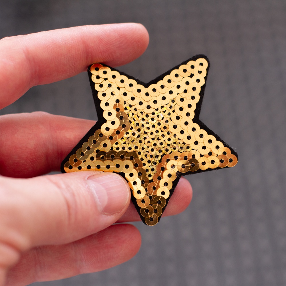 Five Point Gold Glitter – patch